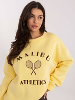 Żółta damska bluza z okrągłym dekoltem