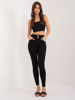 Hurtownia Czarne jeansowe rurki high waist