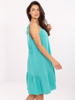 Turkusowa muślinowa sukienka z bawełny OCH BELLA