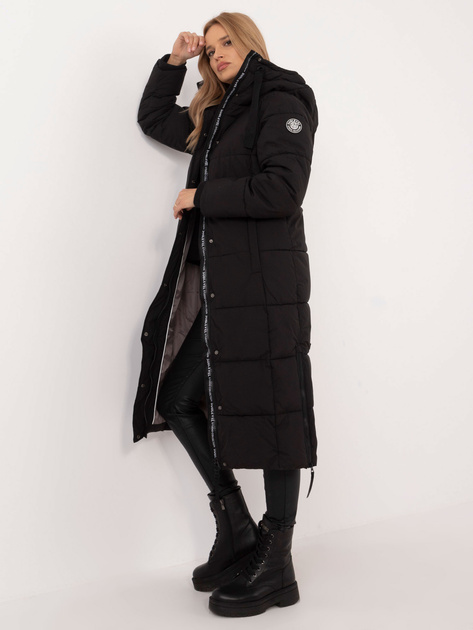 Hurt Czarna puchowa kurtka zimowa z pikowaniem SUBLEVEL