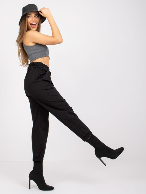 Czarne damskie spodnie z bawełny Cabrera