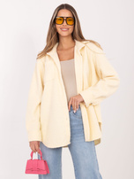 Maślana żółta koszulowa kurtka z kieszeniami RUE PARIS