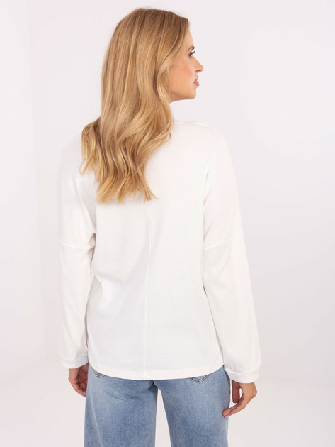 Ecru casualowa bluzka z bawełny