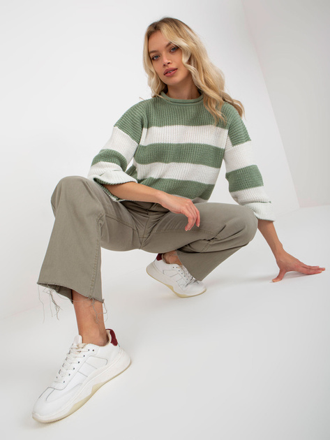 Hurt Khaki spodnie jeansowe z szeroką nogawką FRESH MADE
