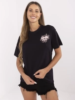 Grafitowy bawełniany t-shirt z nadrukiem SUBLEVEL