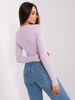 Hurt Jasnofioletowy dopasowany sweter klasyczny