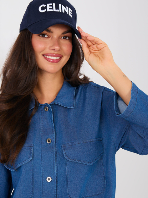 Niebieska jeansowa sukienka z kieszeniami RUE PARIS