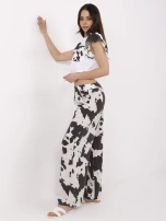 Czarno-biały letni komplet w krowi wzór