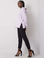 Czarno-fioletowy damski komplet dwuczęściowy Imanuela