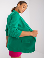 Zielona marynarka damska z poduszkami na ramionach Adela