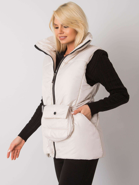 Ecru kamizelka puchowa Effie