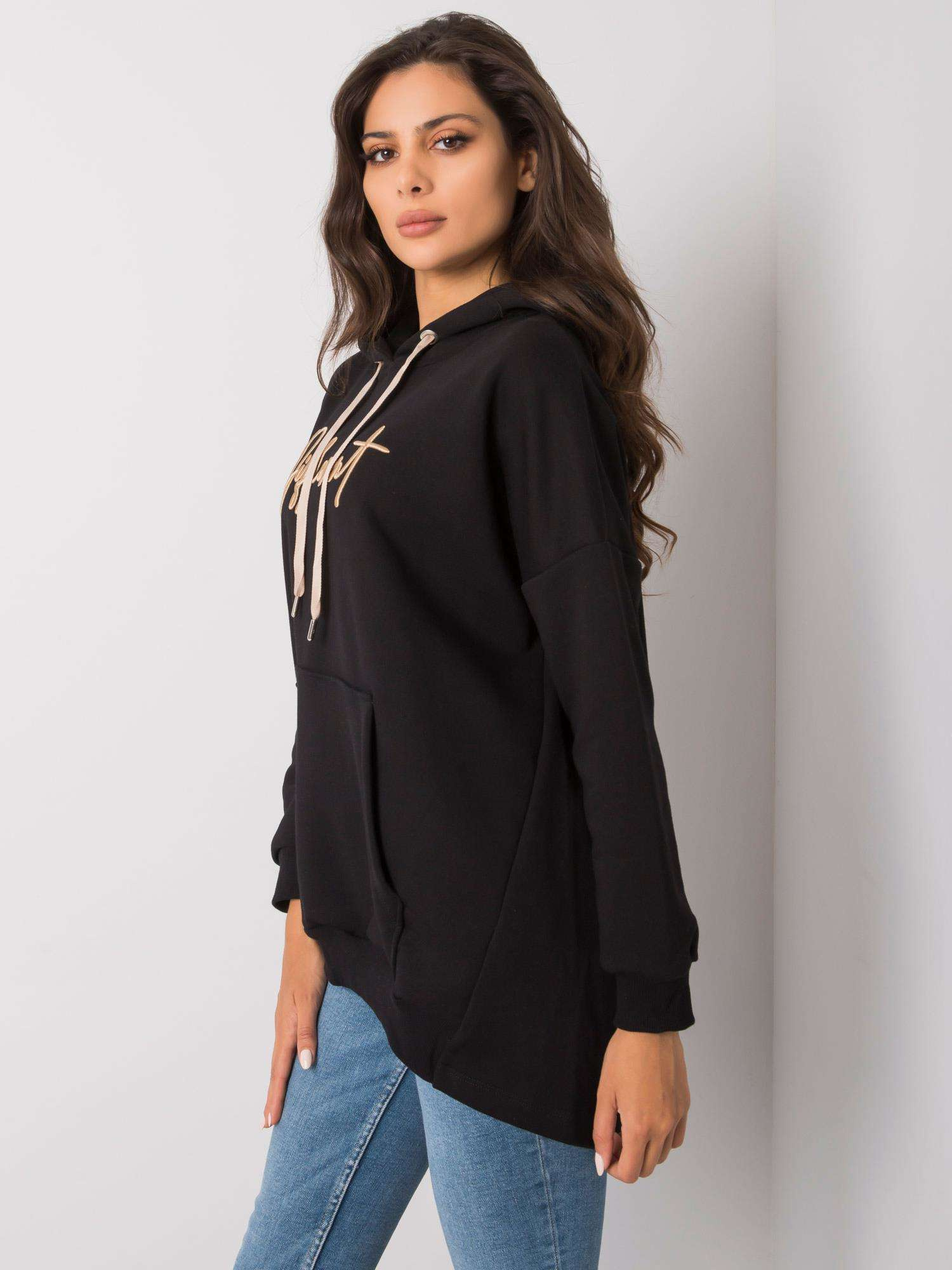 Czarna bluza kangurka Fallon