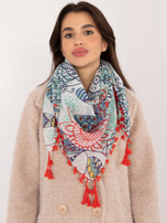 Hurtownia Czerwono-ecu damska chusta z nadrukiem