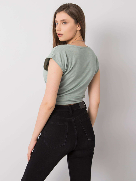 Jasnozielona bluzka w paski Giselle RUE PARIS