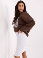 Biała spódnica basic w prążek  RUE PARIS 