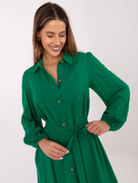 Grüne Blusenkleid aus Viskose.