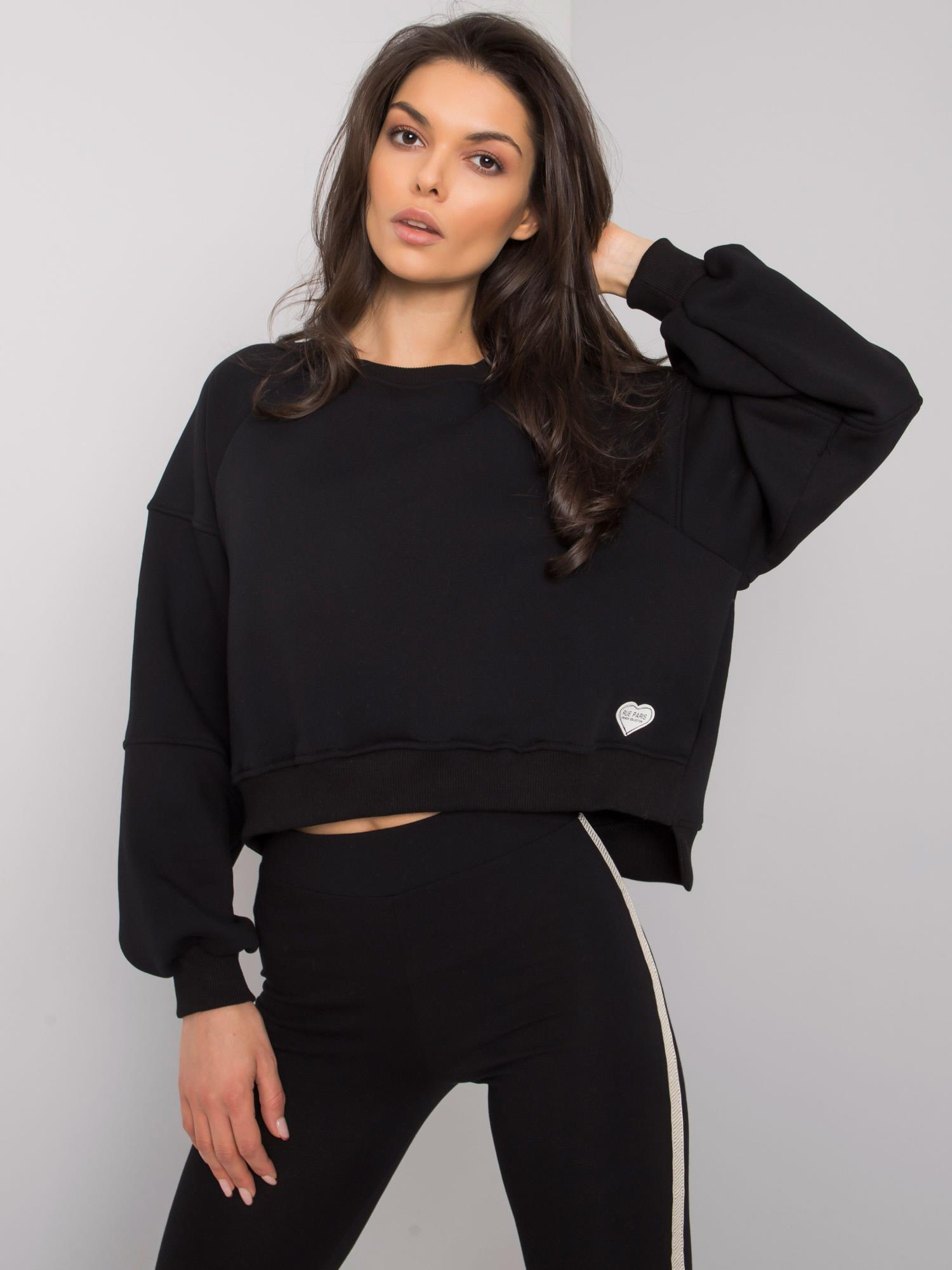 Schwarzer Baumwollpullover Yessie RUE PARIS.