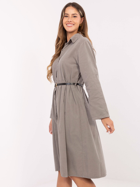 Fango sztruksowa sukienka z kołnierzykiem