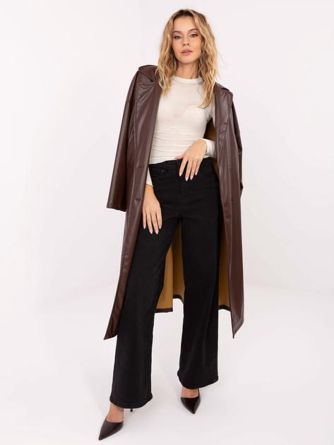 Ecru dopasowana bluzka z długim rękawem