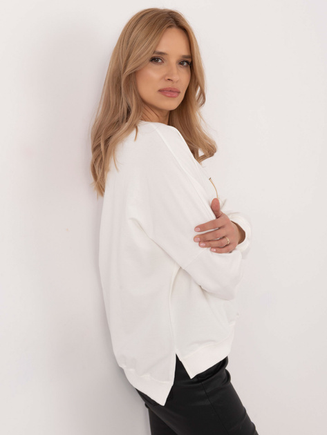 Hurtownia Ecru bluzka z nadrukiem i ściągaczami