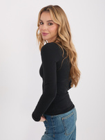 Czarna bawełniana bluzka basic