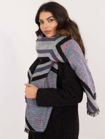 Hurtownia Czarno-szary damski szal we wzory