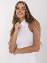 Biała prążkowana sukienka na lato RUE PARIS 