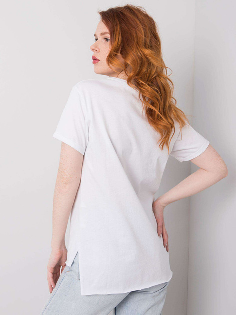 Biały t-shirt damski z aplikacją Evelyn