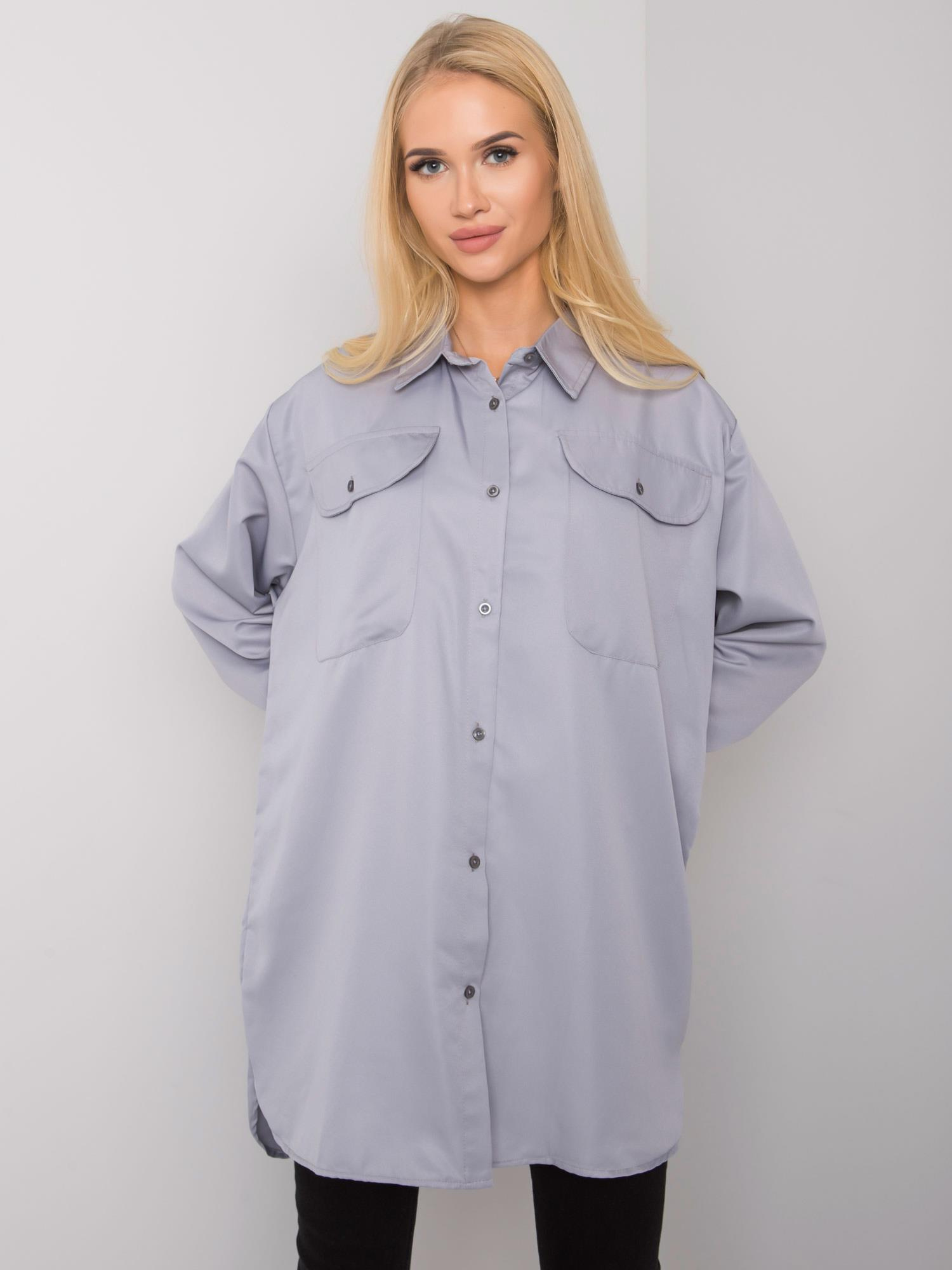 Gray oversized shirt by Cathy