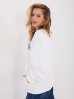 Ecru ocieplana bluza bez kaptura