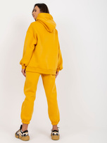 Hurt Musztardowy komplet dresowy z bluzą z kapturem Janessa