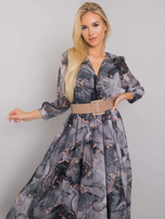 Czarno-szara sukienka z paskiem Janesville