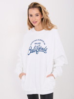 Ecru długa bluza bez kaptura