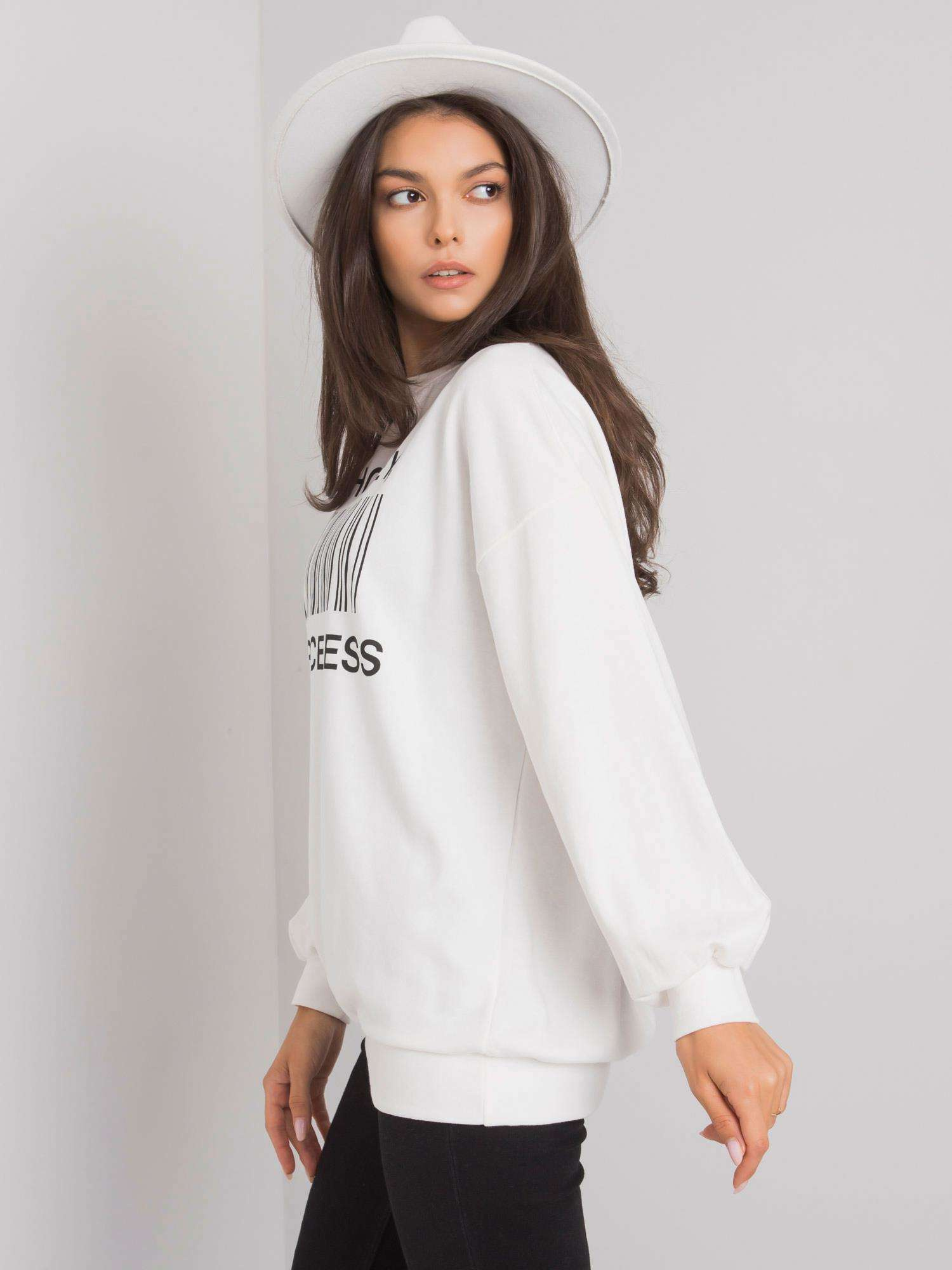 Ecru sweatshirt with print Basile