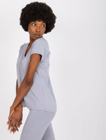 Szary t-shirt damski na co dzień Arlette