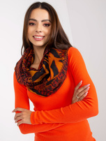 Bordowa chusta komin w zwierzęcy wzór 