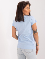 Hurt Jasnoniebieski t-shirt z bawełny BASIC FEEL GOOD