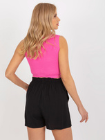 Hurt Czarne letnie szorty casualowe z wiązaniem FRESH MADE