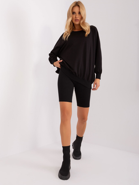 Hurtownia Czarny komplet casualowy z kolarkami