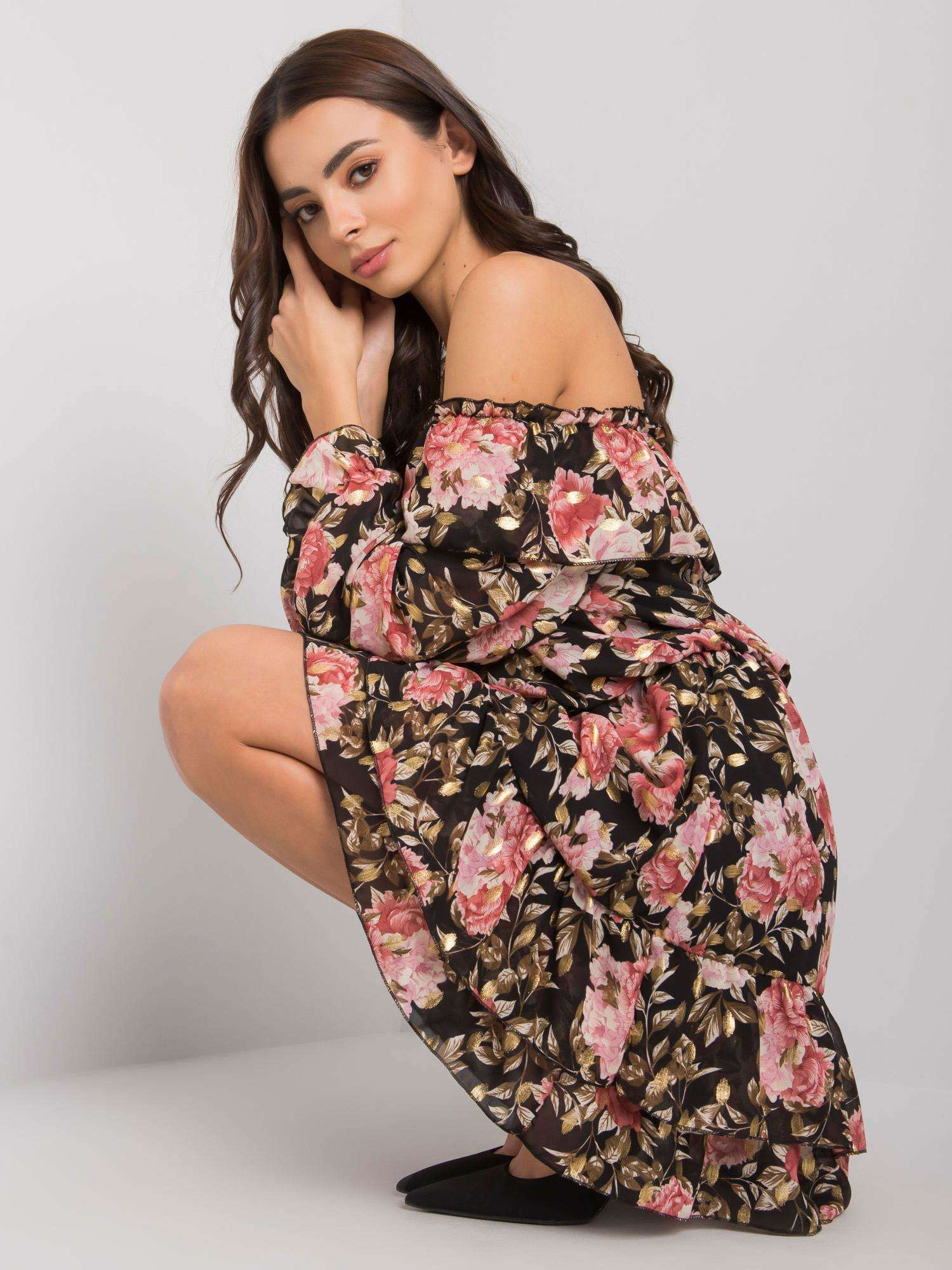 Black and Pink Spanish Dress with Calgary Patterns