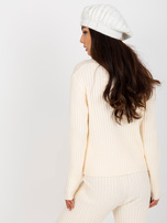 Hurt Ecru damska czapka zimowa z aplikacją 