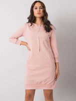 Brudnoróżowa sukienka bawełniana Sinead RUE PARIS