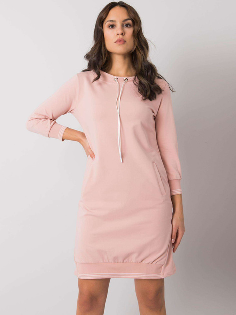 Brudnoróżowa sukienka bawełniana Sinead RUE PARIS