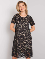 Schwarzes Spitzenkleid Lulu.