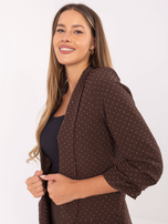 Brązowa elegancka marynarka z dżetami