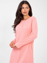 Pomarańczowa nocna koszula z bawełny 