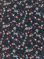 Hurt Ciemnoniebieska bluzka w kwiaty z wiskozy