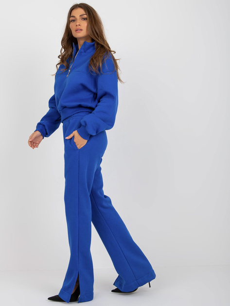 Hurt Kobaltowy dresowy komplet basic z bluzą z suwakiem