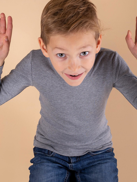 Szara termoaktywna bluzka chłopięca