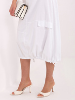  Biała sztruksowa spódnica typu cargo RUE PARIS